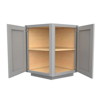 Angle Base Cabinet - 24W x 34.5H x 24D - 2D - Grey Shaker Cabinet - RTA