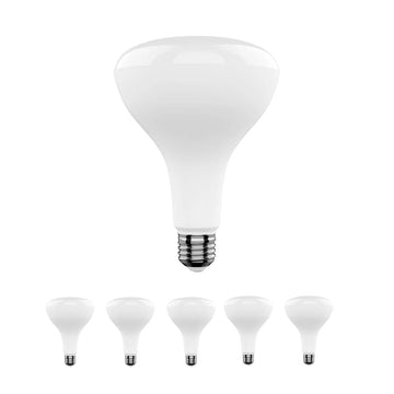15.5W LED Light Bulbs - BR40 - 5000K Dimmable - 1100 Lm - E26 Base - Daylight White