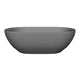 65 Inch Floor Mounted Freestanding Soaking Oval Shape Bathtub with Matte Finish Center Drain & Overflow Hole