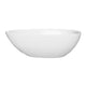 67 Inch Floor Mounted Freestanding Soaking Oval Shape Bathtub with Matte Finish Center Drain & Overflow Hole