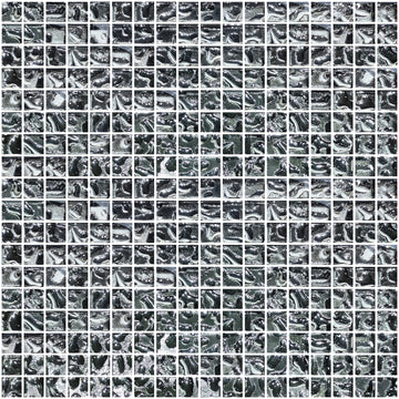 12 x 12 inch Glass mosaic Tile with Silver Color and Glossy Finish