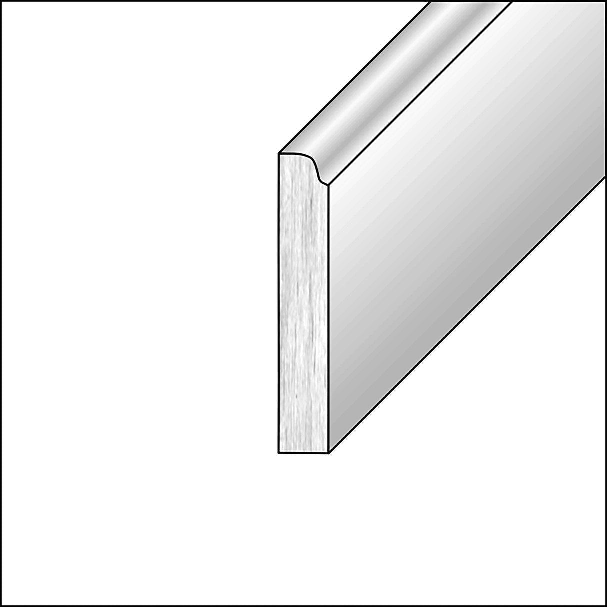 RTA - Richmond White - Base Molding | 96"W x 4.5"H x 0.75"D