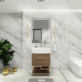 Blossom Freestanding Bathroom Vanity With Acrylic Sink, Drawers, Open Shelf Storage & Gold Hardware & Frame