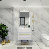 Blossom Floating / Wall Mounted Bathroom Vanity With Acrylic Sink Top & Aluminum Alloy Frame