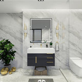 Blossom Floating / Wall Mounted Bathroom Vanity With Acrylic Sink Top & Aluminum Alloy Frame