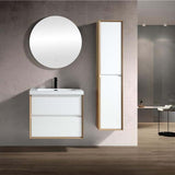 Luxury Kingdom Floating / Wall Mounted Bathroom Vanity With Acrylic Sink, Farmhouse Bath Vanity W/ Storage Cabinet