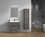 Luxury Kingdom Floating / Wall Mounted Bathroom Vanity With Acrylic Sink, Farmhouse Bath Vanity W/ Storage Cabinet