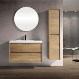 Luxury Kingdom Floating / Wall Mounted Bathroom Vanity With Acrylic Sink, Farmhouse Bath Vanity W/ Storage Cabinet