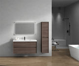 Luxury Kingdom Floating / Wall Mounted Bathroom Vanity With Acrylic Sink, Farmhouse Bath Vanity W/ Storage Cabinet