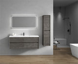 Luxury Kingdom Floating / Wall Mounted Bathroom Vanity With Acrylic Sink, Farmhouse Bath Vanity W/ Storage Cabinet