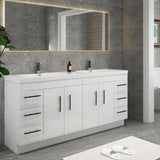 Everest Freestanding Bathroom Vanity with Acrylic Sink, Doors & Drawers