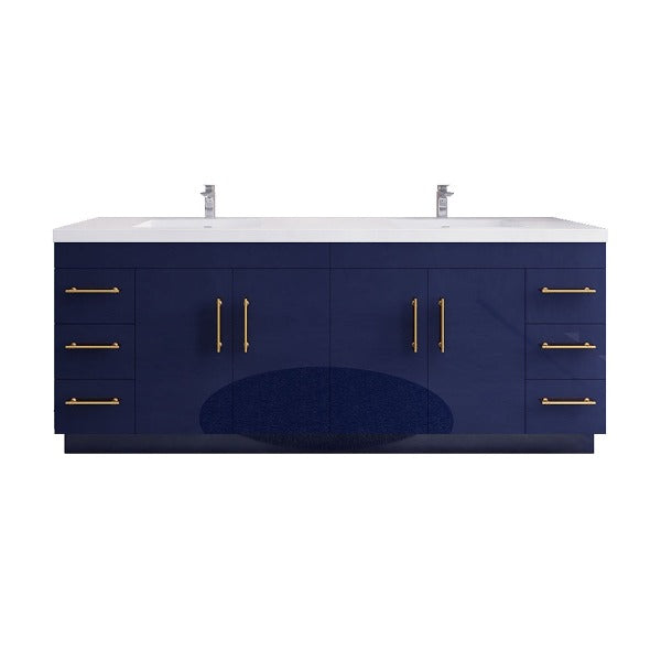 Everest Freestanding Bathroom Vanity with Acrylic Sink, Doors & Drawers