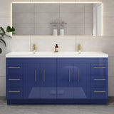 Everest Freestanding Bathroom Vanity with Acrylic Sink, Doors & Drawers