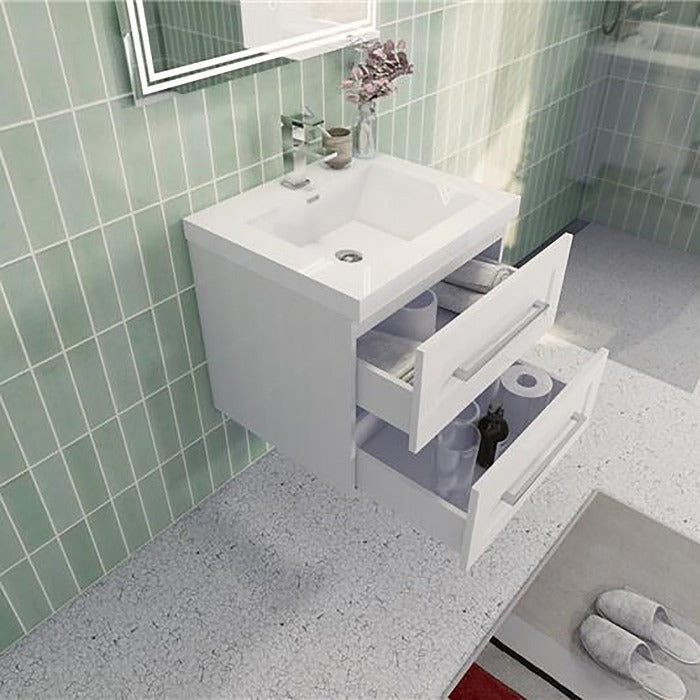 Eastpark Floating / Wall Mounted Bathroom Vanity with Acrylic Sink