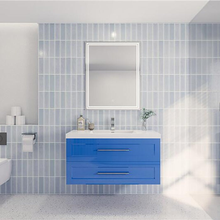 Eastpark Floating / Wall Mounted Bathroom Vanity with Acrylic Sink