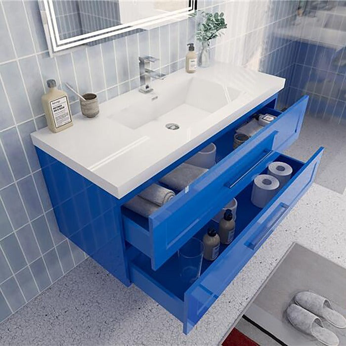 Eastpark Floating / Wall Mounted Bathroom Vanity with Acrylic Sink