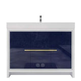 Modern Bathroom Vanity Cabinet With Acrylic Sink, 3 Drawers & 2 Doors