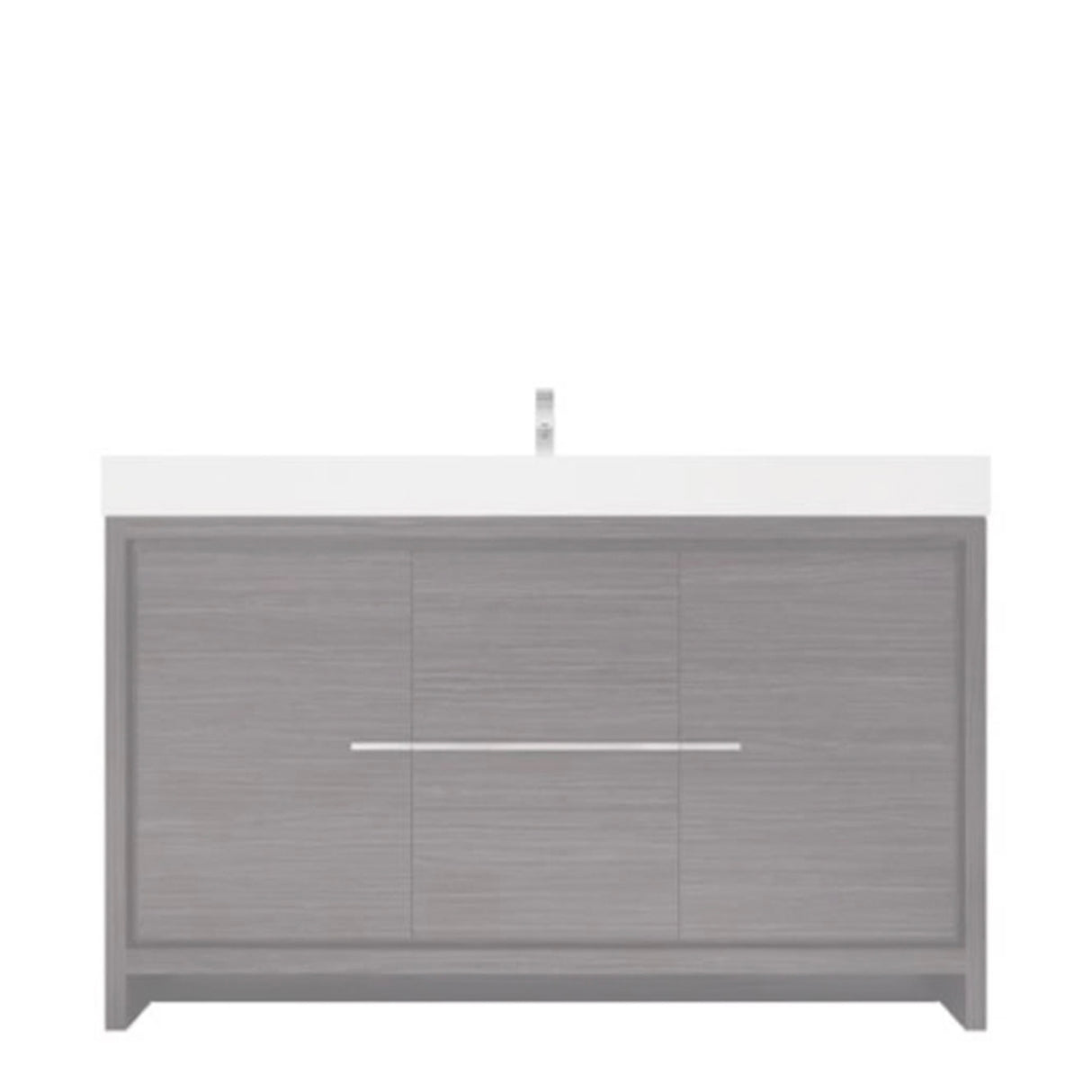 Modern Bathroom Vanity Cabinet With Acrylic Sink, 3 Drawers & 2 Doors