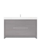 Modern Bathroom Vanity Cabinet With Acrylic Sink, 3 Drawers & 2 Doors