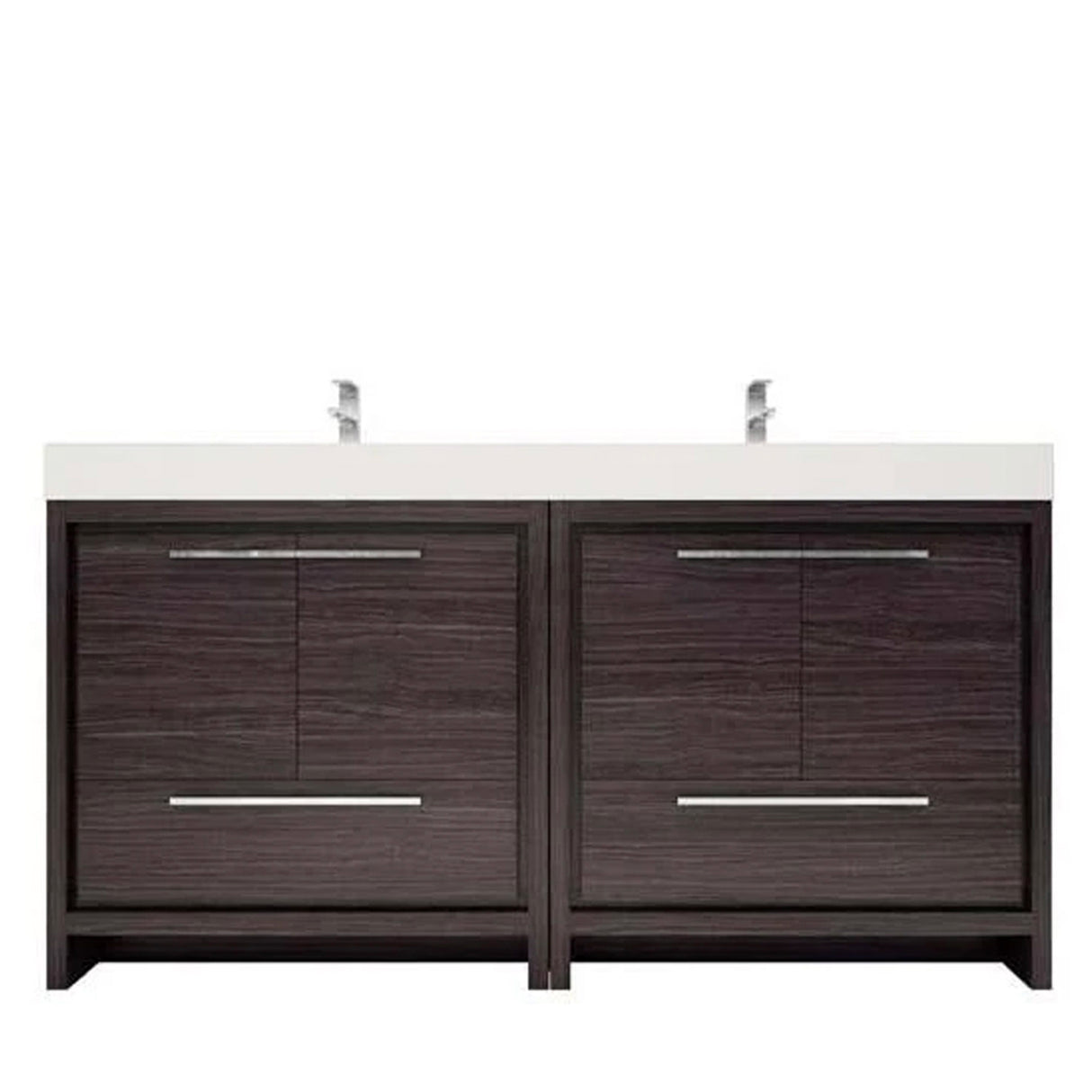 Elegant Ashley Freestanding Bathroom Vanity With Reinforced Double Acrylic Sink, Soft Closing Drawers & Doors