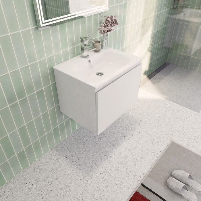 Aipo Floating / Wall Mounted Bathroom Vanity with Acrylic Sink