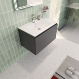 Aipo Floating / Wall Mounted Bathroom Vanity with Acrylic Sink