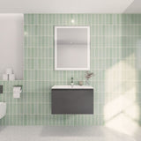 Aipo Floating / Wall Mounted Bathroom Vanity with Acrylic Sink