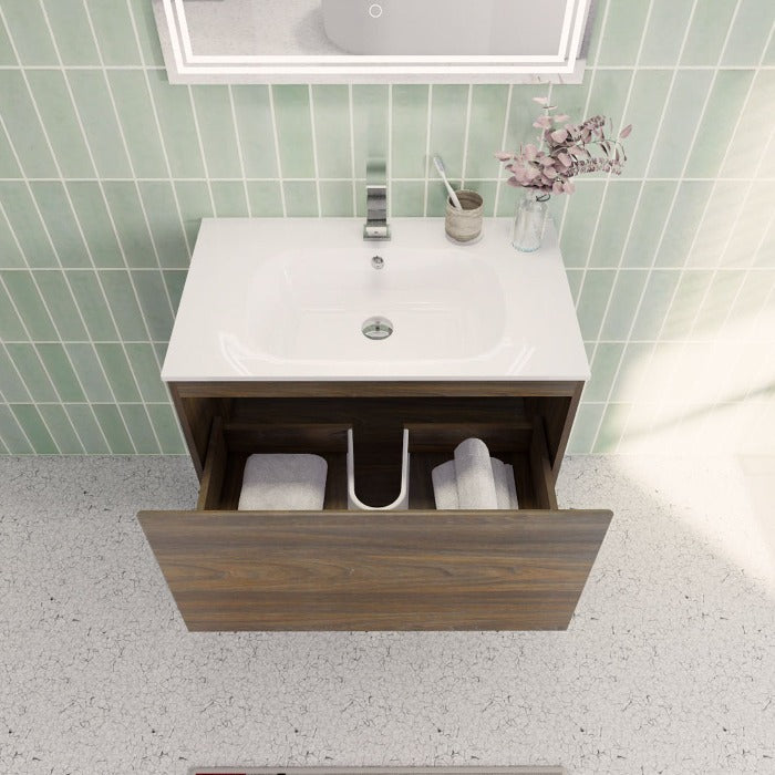 Aipo Floating / Wall Mounted Bathroom Vanity with Acrylic Sink