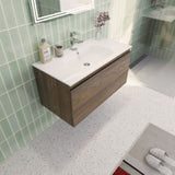 Aipo Floating / Wall Mounted Bathroom Vanity with Acrylic Sink