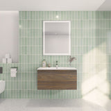 Aipo Floating / Wall Mounted Bathroom Vanity with Acrylic Sink