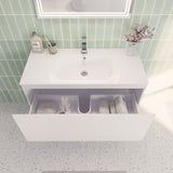 Aipo Floating / Wall Mounted Bathroom Vanity with Acrylic Sink