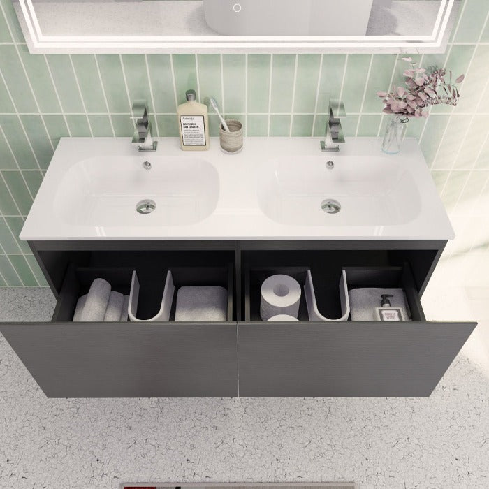 Aipo Floating / Wall Mounted Bathroom Vanity with Acrylic Sink