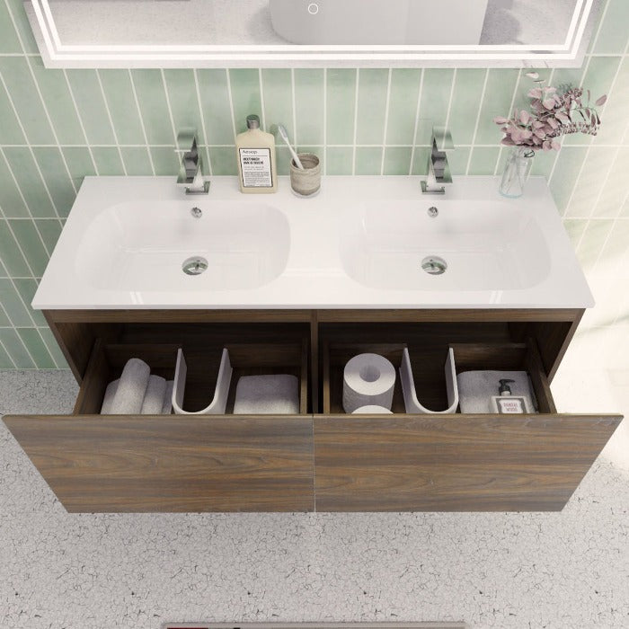 Aipo Floating / Wall Mounted Bathroom Vanity with Acrylic Sink