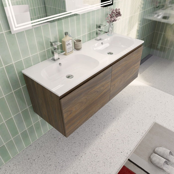 Aipo Floating / Wall Mounted Bathroom Vanity with Acrylic Sink