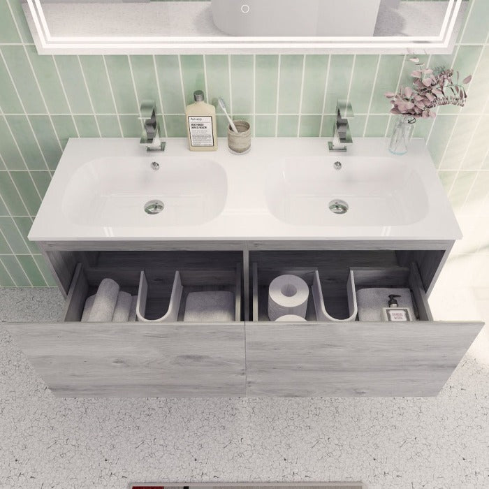 Aipo Floating / Wall Mounted Bathroom Vanity with Acrylic Sink