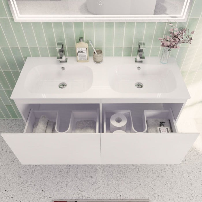 Aipo Floating / Wall Mounted Bathroom Vanity with Acrylic Sink