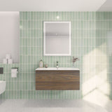 Aipo Floating / Wall Mounted Bathroom Vanity with Acrylic Sink