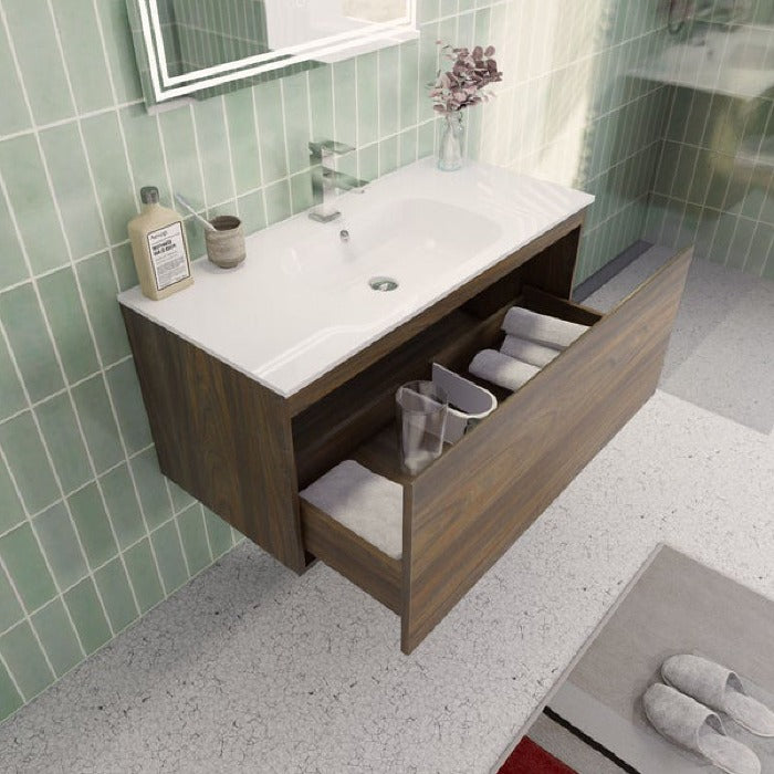 Aipo Floating / Wall Mounted Bathroom Vanity with Acrylic Sink