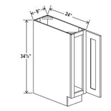 Kitchen Base Cabinets - 9W x 34-1/2H x 24D - Blue Shaker Cabinet