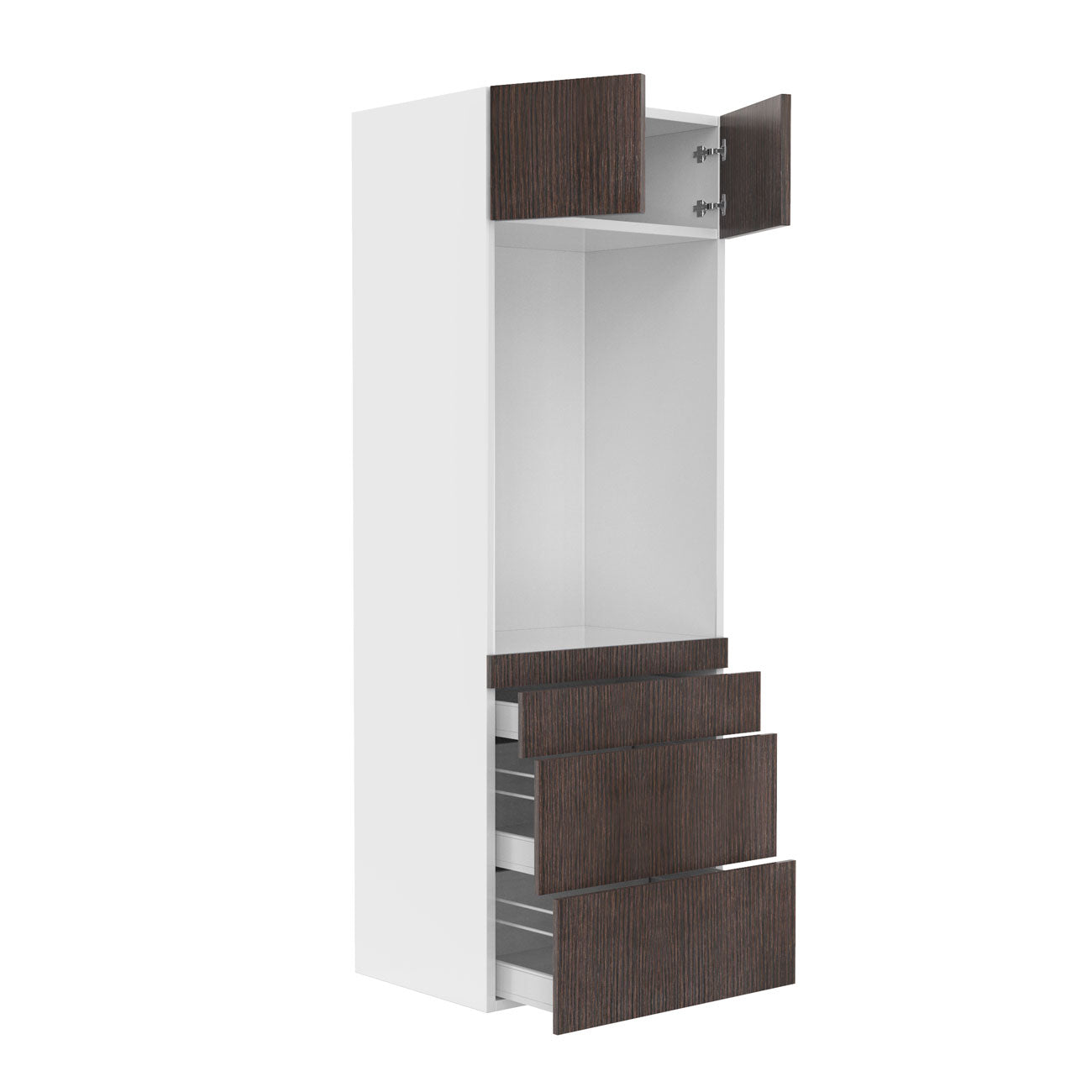 RTA - Brown Oak - Single Oven Tall Cabinets | 30"W x 84"H x 23.8"D