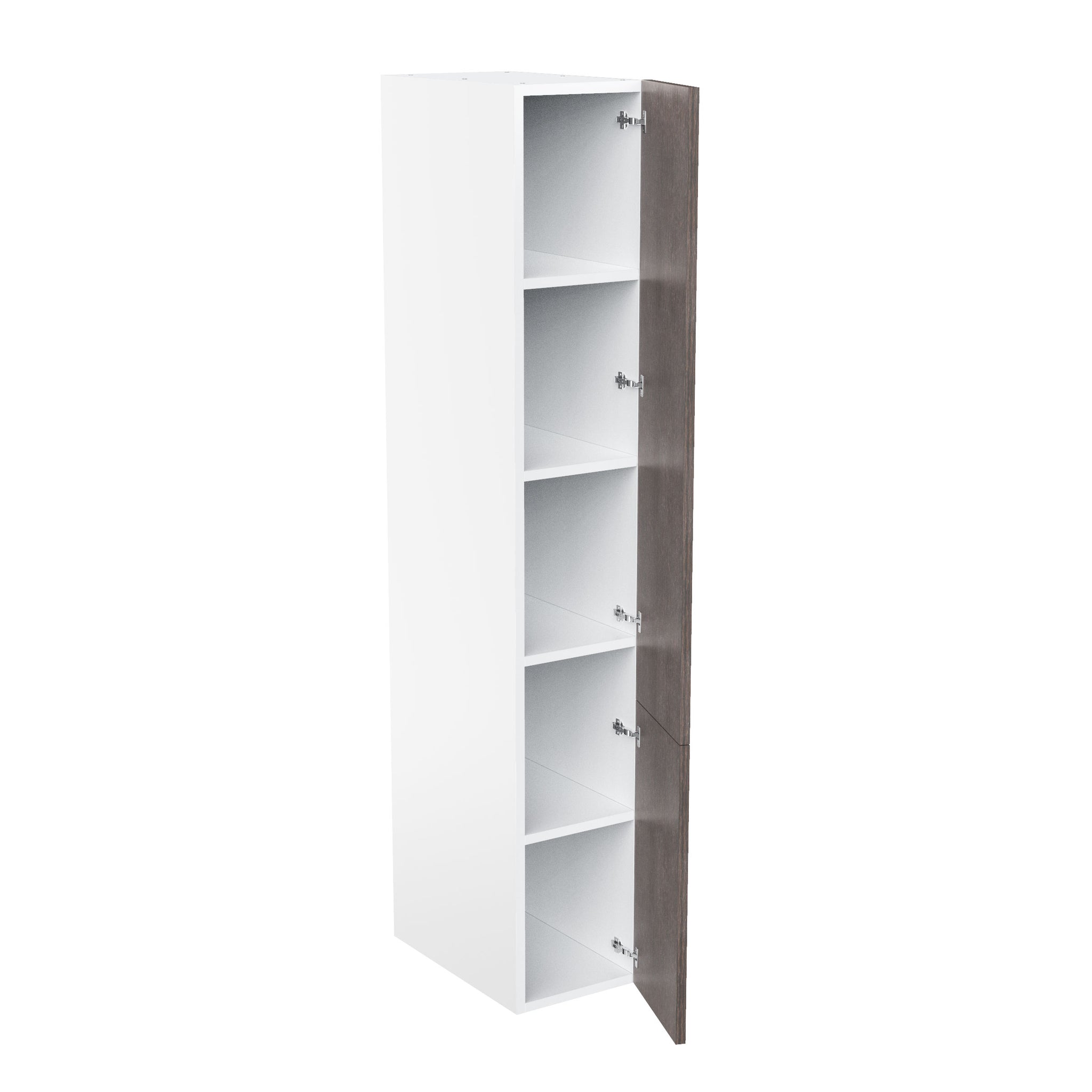 RTA - Brown Oak - Single Door Tall Cabinets | 15"W x 90"H x 23.8"D