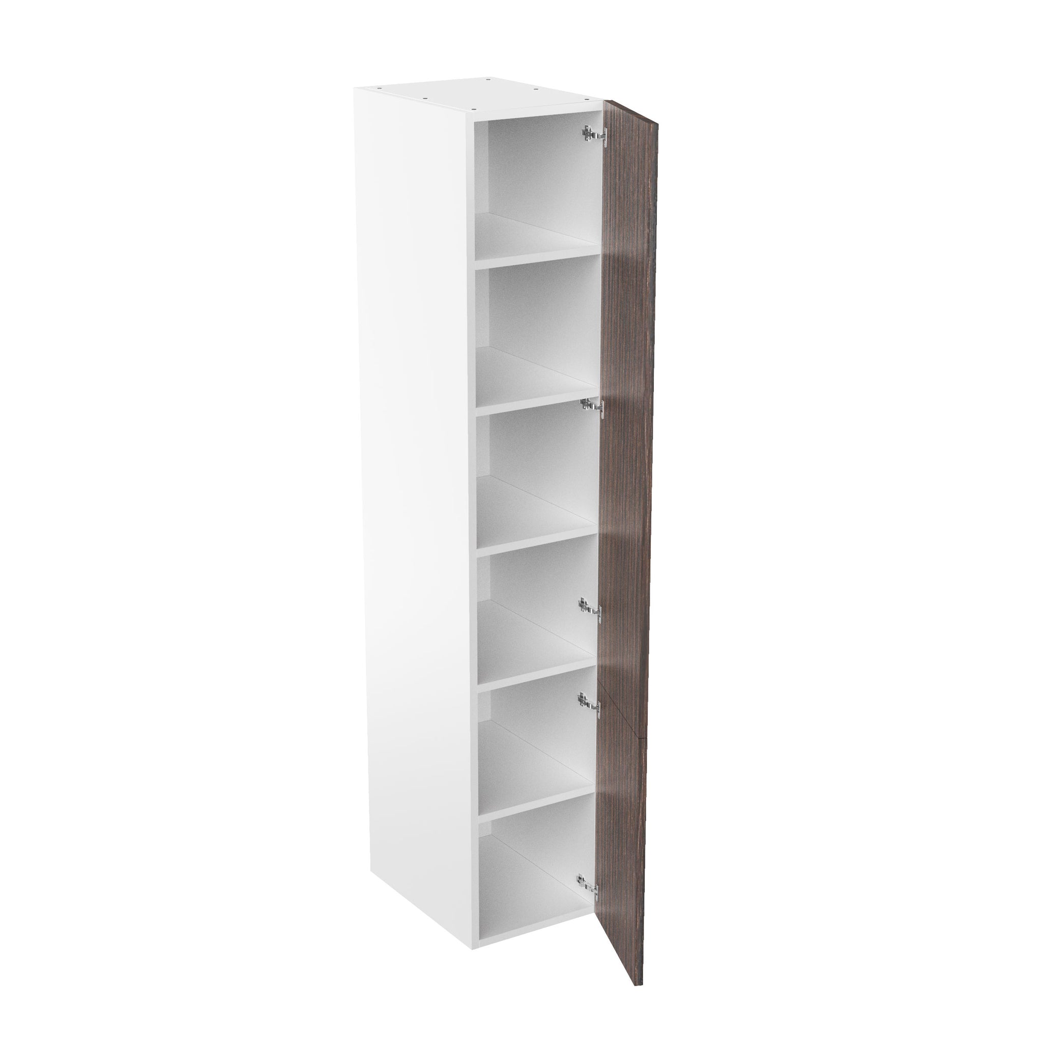 RTA - Brown Oak - Single Door Tall Cabinets | 15"W x 96"H x 23.8"D