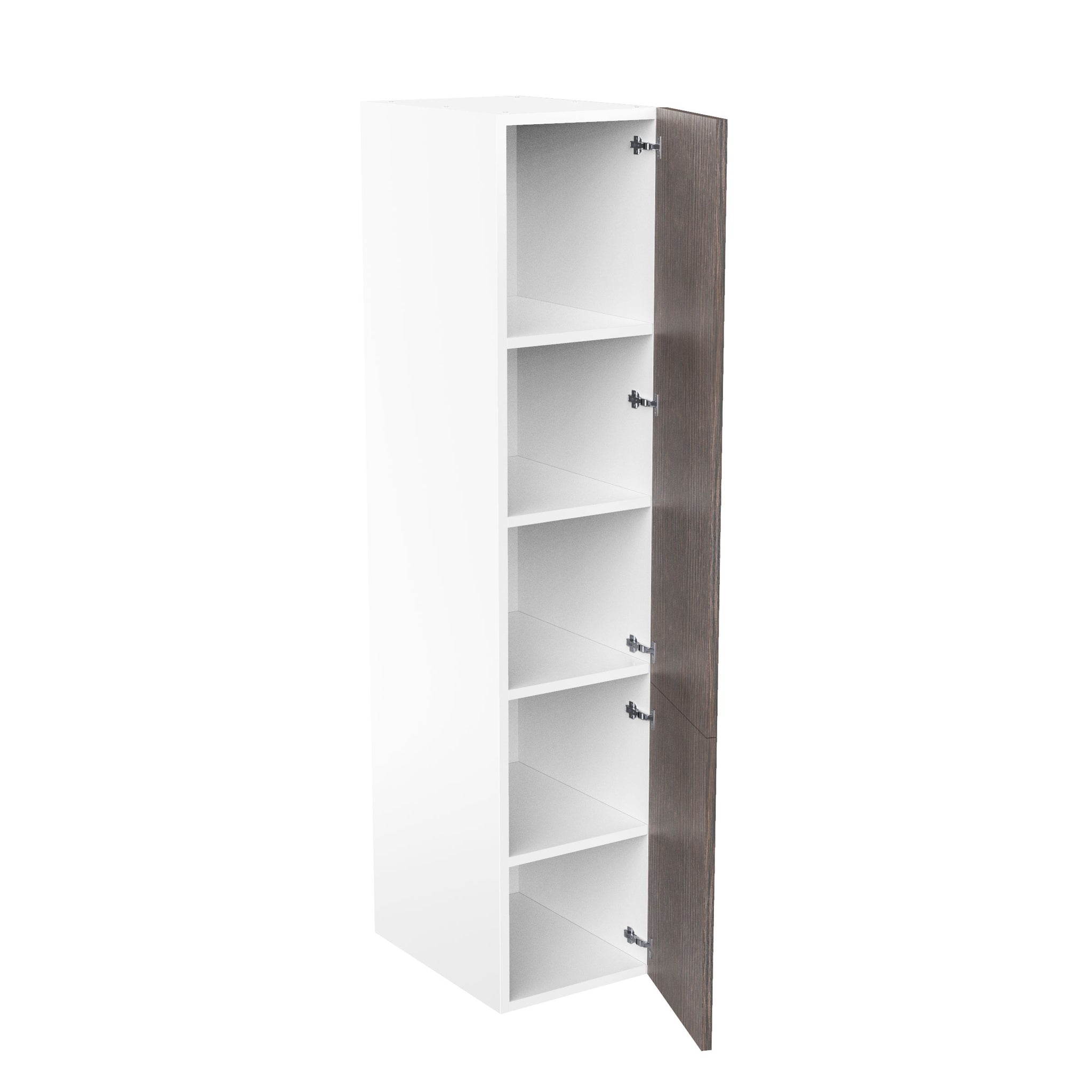 RTA - Brown Oak - Single Door Tall Cabinets | 18"W x 84"H x 23.8"D
