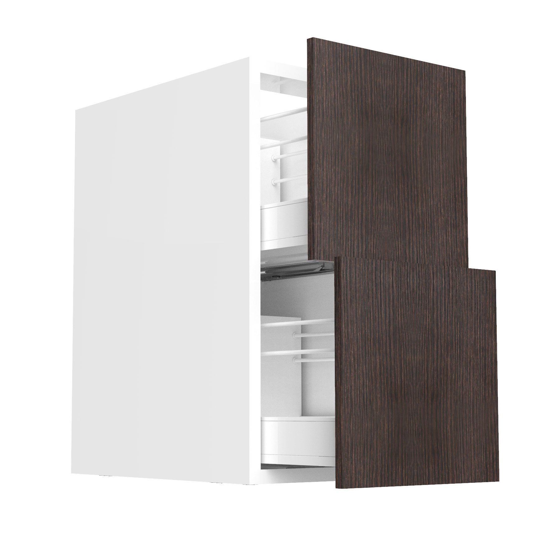 RTA - Brown Oak - Two Drawer Vanity Cabinets | 15"W x 30"H x 21"D