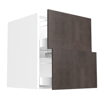 RTA - Brown Oak - Two Drawer Vanity Cabinets | 24"W x 30"H x 21"D