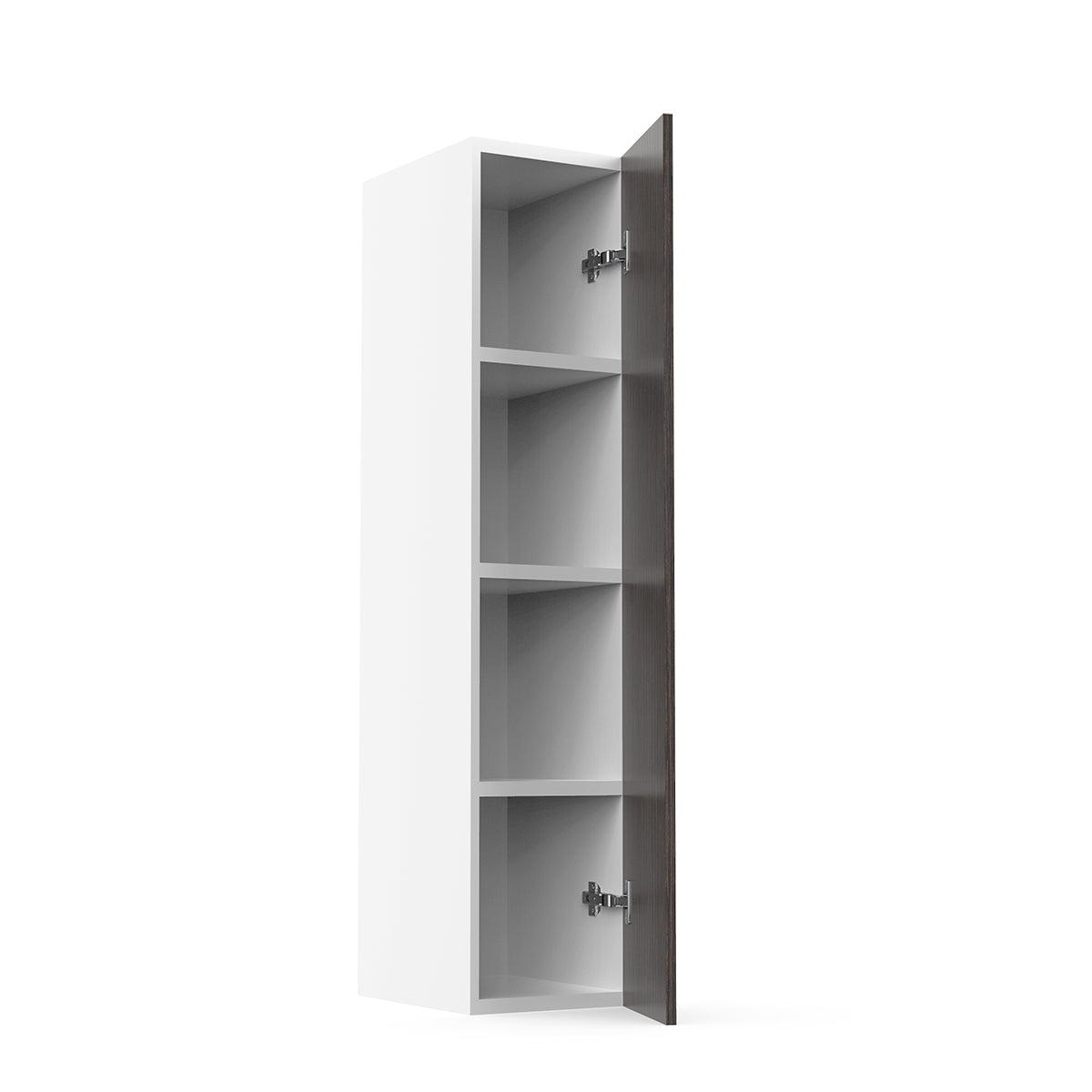 RTA - Brown Oak - Single Door Wall Cabinets | 9"W x 42"H x 12"D