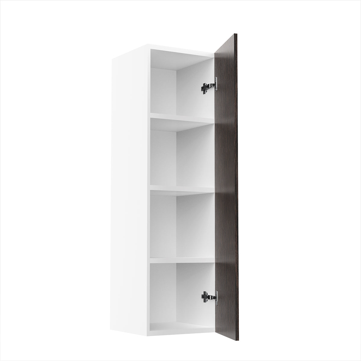 RTA - Brown Oak - Single Door Wall Cabinets | 12"W x 42"H x 12"D
