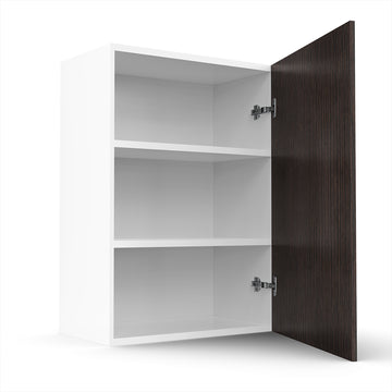 RTA - Brown Oak - Single Door Wall Cabinets | 24"W x 30"H x 12"D