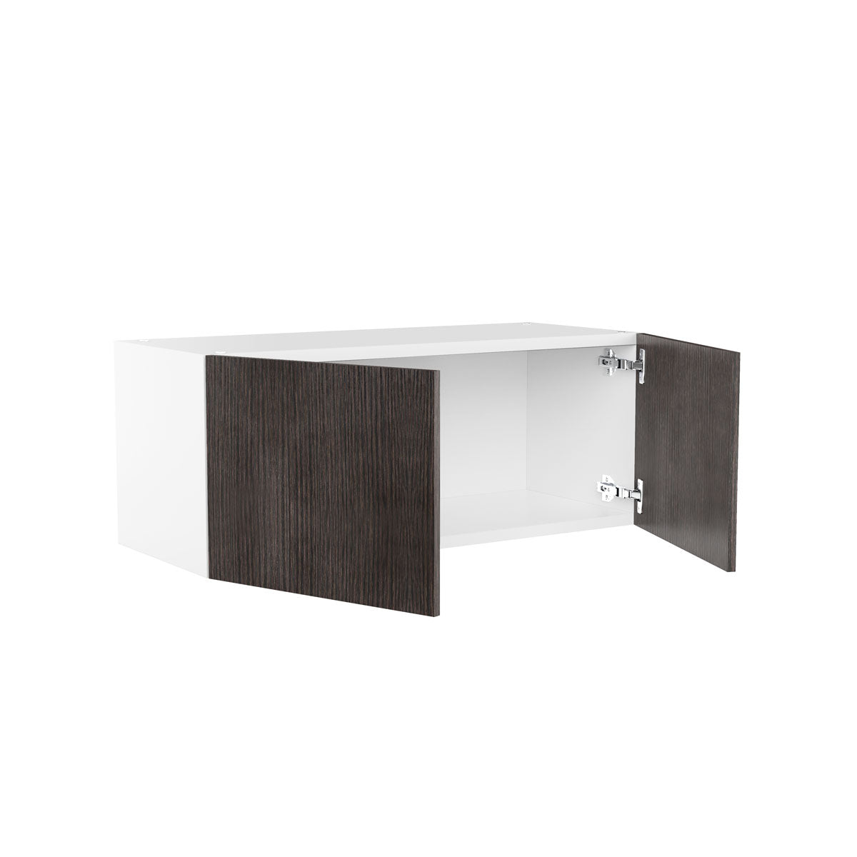 RTA - Brown Oak - Double Door Wall Cabinets | 33"W x 15"H x 12"D
