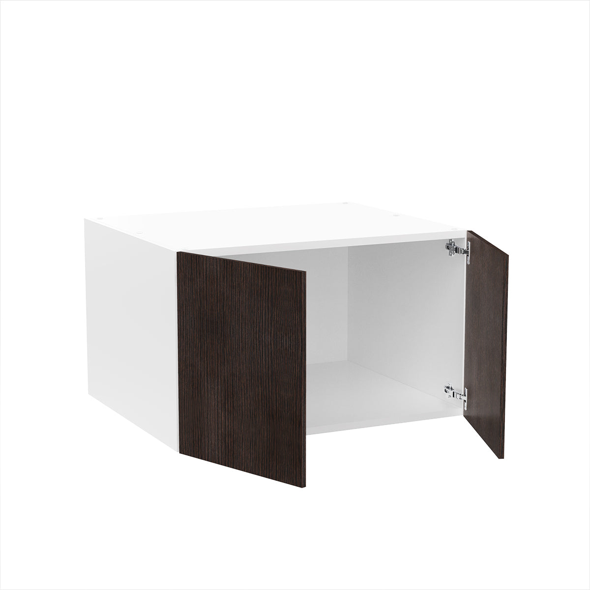 RTA - Brown Oak - Double Door Refrigerator Wall Cabinets | 30"W x 18"H x 24"D